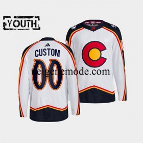 Kinder Colorado Avalanche CUSTOM Eishockey Trikot Adidas 2022-2023 Reverse Retro Weiß Authentic
